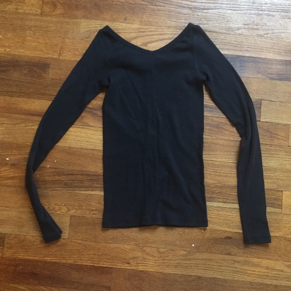Everlane micro-rib wide neck tee